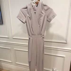 Miss Selfridge Beige/Grey Jumpsuit- Size 2